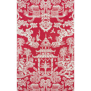 Lhasa Paper Red by Brunschwig & Fils Wallcovering