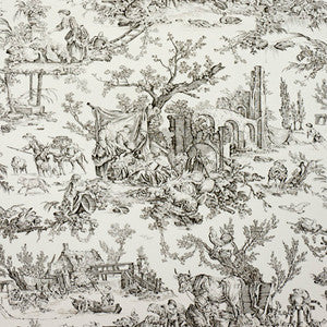 Le Hameau Charcoal by Brunschwig & Fils Wallcovering