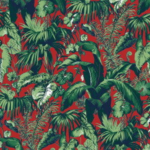 Feuillage Red by Brunschwig & Fils Wallcovering