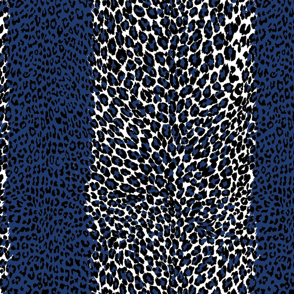 Leopard Blue by Brunschwig & Fils Wallcovering Brunschwig & Fils Wallcovering Leopard BlueWallcovering MADELEINE CASTAING CELLULOSE - 72%;POLYESTER - 28% France </p><p>Repeat: H: 16.14, V: 37.4 47.24 - Fabric Carolina -