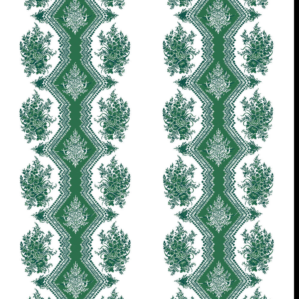 Coppelia Emerald by Brunschwig & Fils Wallcovering Brunschwig & Fils Wallcovering Coppelia EmeraldWallcovering MADELEINE CASTAING CELLULOSE - 72%;POLYESTER - 28% France </p><p>Repeat: H: 24.41, V: 11 47.24 - Fabric Carolina -