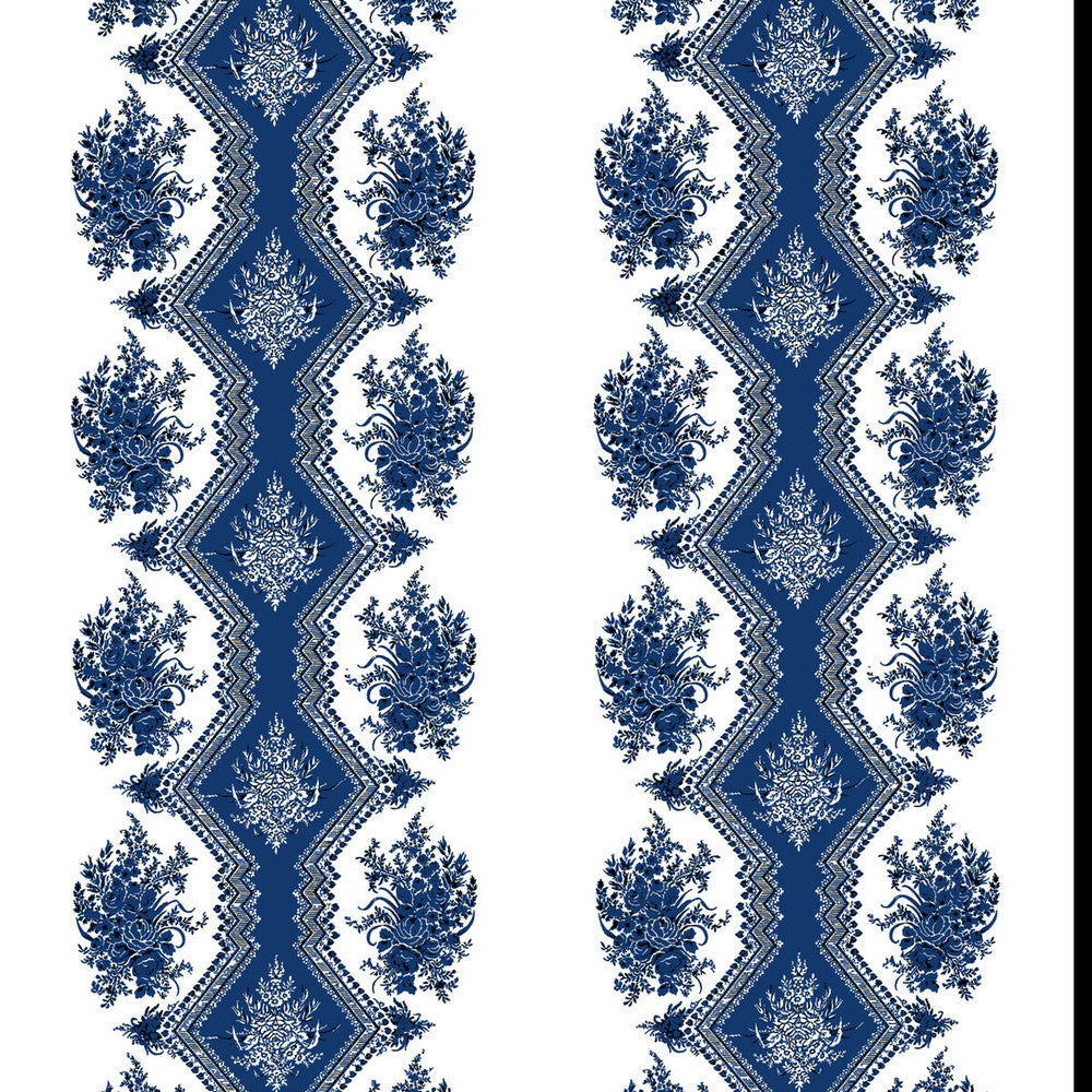 Coppelia Blue by Brunschwig & Fils Wallcovering Brunschwig & Fils Wallcovering Coppelia BlueWallcovering MADELEINE CASTAING CELLULOSE - 72%;POLYESTER - 28% France </p><p>Repeat: H: 24.41, V: 11 47.24 - Fabric Carolina -