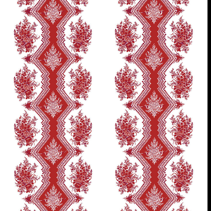 Coppelia Red by Brunschwig & Fils Wallcovering Brunschwig & Fils Wallcovering Coppelia RedWallcovering MADELEINE CASTAING CELLULOSE - 72%;POLYESTER - 28% France </p><p>Repeat: H: 24.41, V: 11 47.24 - Fabric Carolina -