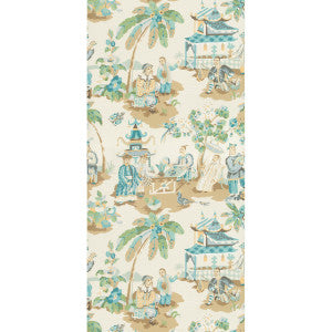 Xian Seafoam/Sand by Brunschwig & Fils Wallcovering