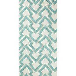 Lightning Bolt Aqua by Brunschwig & Fils Wallcovering