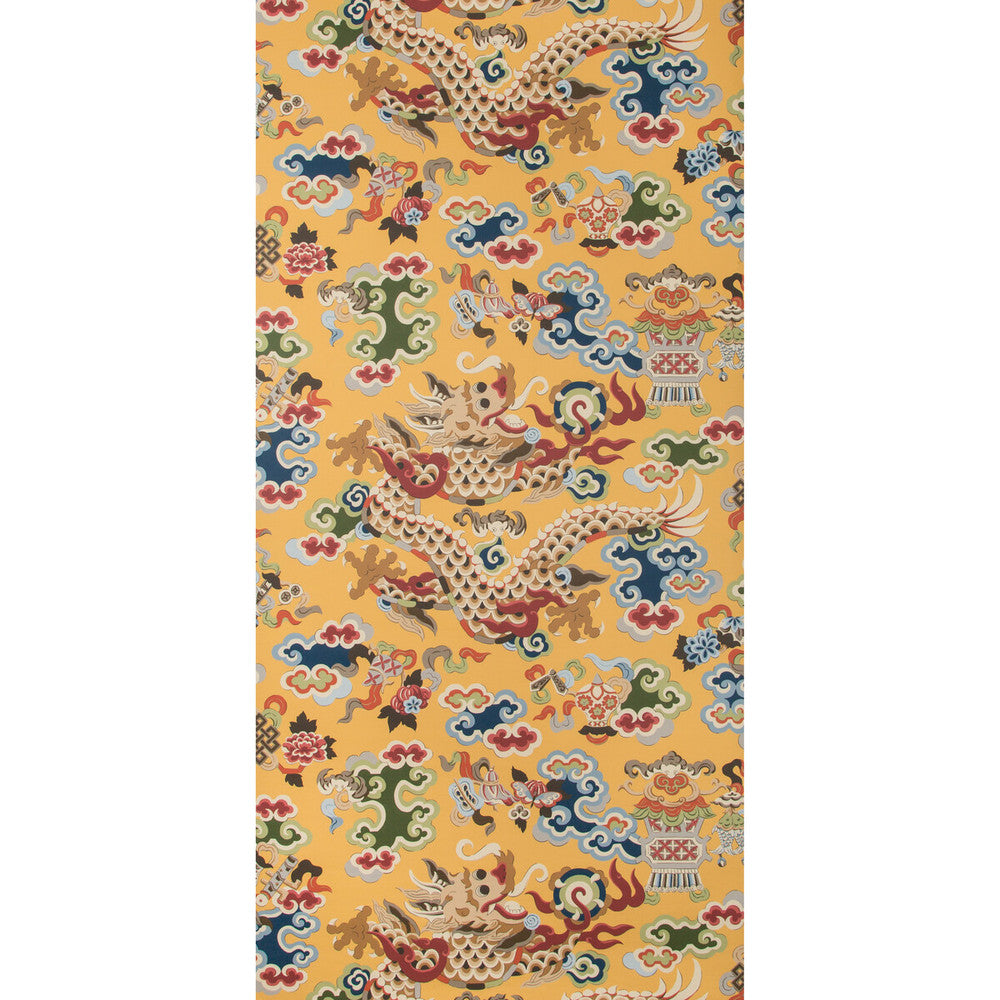 Ming Dragon Saffron by Brunschwig & Fils Wallcovering Brunschwig & Fils Wallcovering Ming Dragon SaffronWallcovering SUMMER PALACE WALLPAPERS CELLULOSE - 45%;BINDER - 20%;MINERAL FILLERS - 20%;POLYESTER - 15% United Kingdom </p><p>Repeat: H: 27.5, V: 27.2 27.5 - Fabric Carolina -