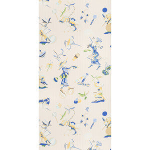 Cirque Chinois Blue by Brunschwig & Fils Wallcovering