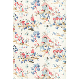 Luang Blue/Red by Brunschwig & Fils Wallcovering