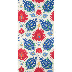 Kashmiri Blue/Red by Brunschwig & Fils Wallcovering