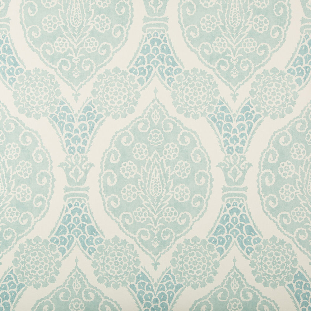Sufera Aqua by Brunschwig & Fils Wallcovering Brunschwig & Fils Wallcovering Sufera AquaWallcovering GRAND BAZAAR WALLPAPERS CELLULOSE - 60%;POLYESTER - 24%;MINERAL FILLERS - 12%;BINDER - 4% Italy </p><p>Repeat: H: 26.77, V: 28.74 26.77 - Fabric Carolina -