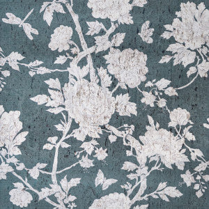 Les Pivoines Teal by Brunschwig & Fils Wallcovering