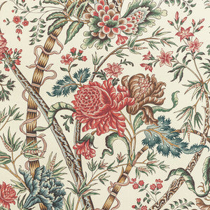 Luberon Red/Teal by Brunschwig & Fils Wallcovering