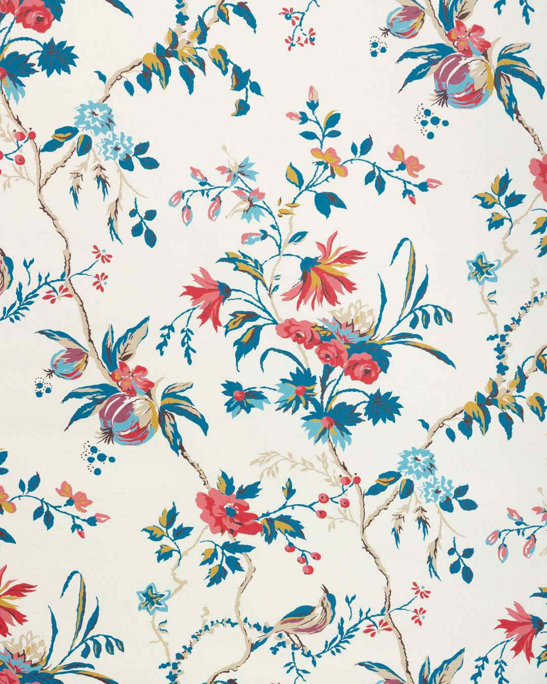 Red/Blue By Brunschwig & Fils Wallcovering