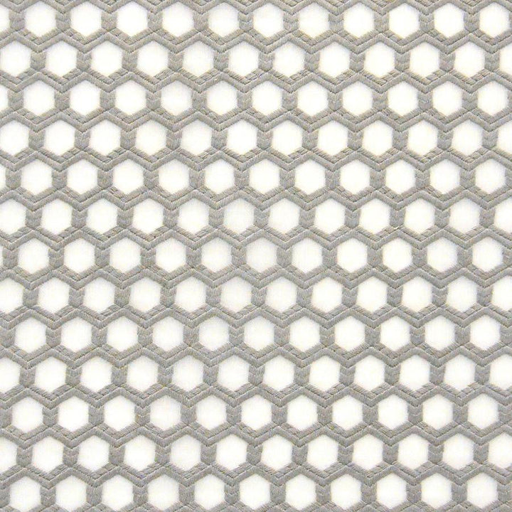 Pergamon # 515 Raincloud by Maxwell Designer Fabric Sheer Paths 100% POLYESTER TURKEY V-1.75" H-1" 118" EMB. WIDTH 110" - Swanky Fabrics -