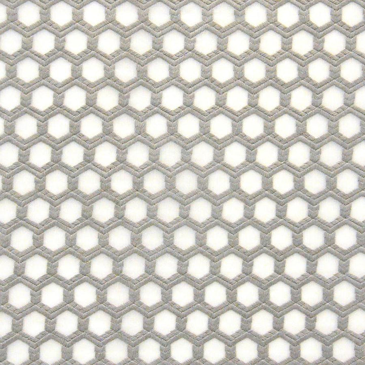 Pergamon # 515 Raincloud by Maxwell Fabric Sheer Paths 100% POLYESTER TURKEY V-1.75" H-1" 118" EMB. WIDTH 110" - Fabric Carolina -