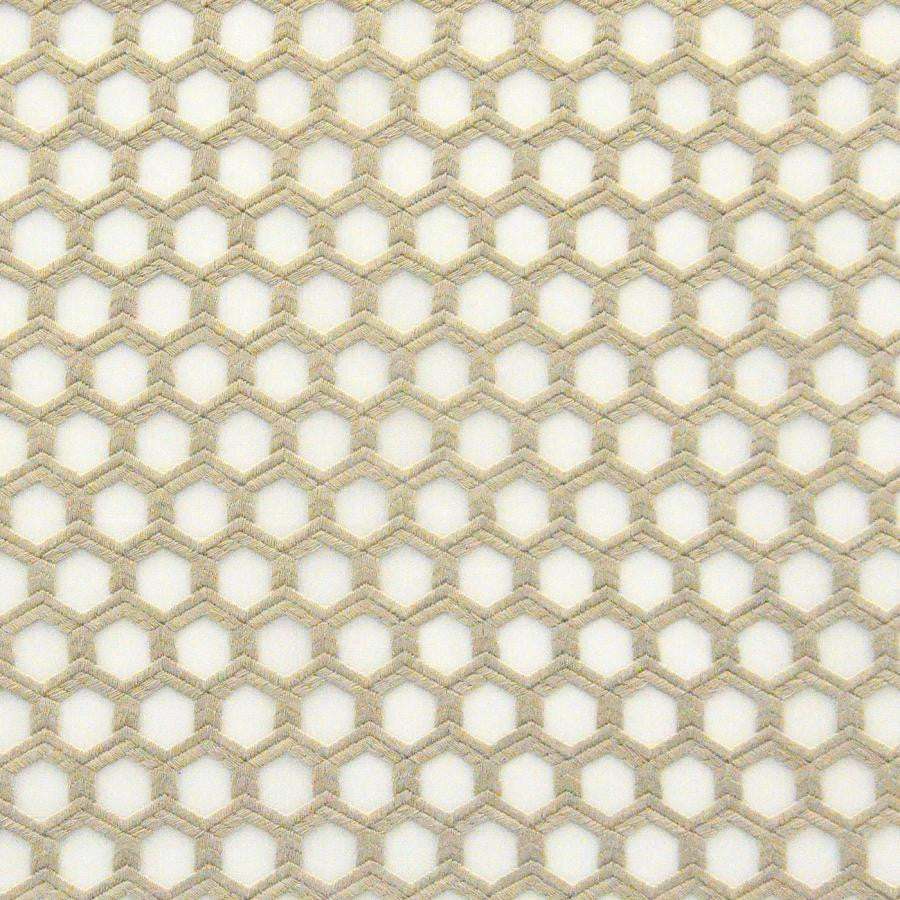 Pergamon # 524 Oat by Maxwell Fabric Sheer Paths 100% POLYESTER TURKEY V-1.75" H-1" 118" EMB. WIDTH 110" - Fabric Carolina -