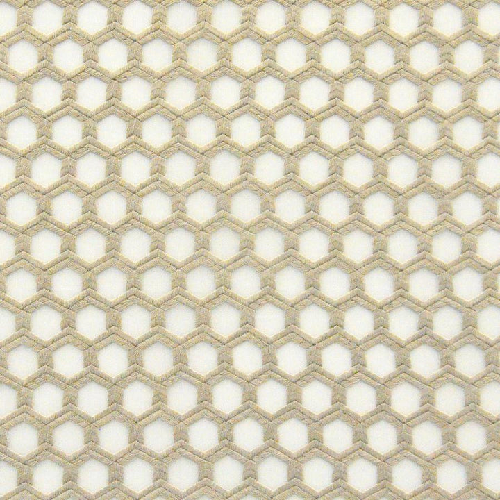 Pergamon # 524 Oat by Maxwell Fabric Sheer Paths 100% POLYESTER TURKEY V-1.75" H-1" 118" EMB. WIDTH 110" - Fabric Carolina -