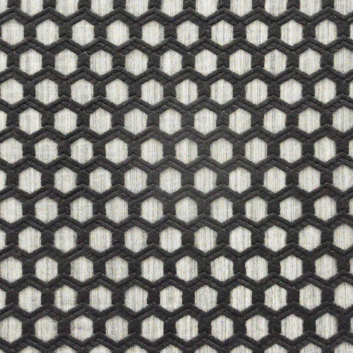 Pergamon # 547 Tar by Maxwell Designer Fabric Sheer Paths 100% POLYESTER TURKEY V-1.75" H-1" 118" EMB. WIDTH 110" - Swanky Fabrics -