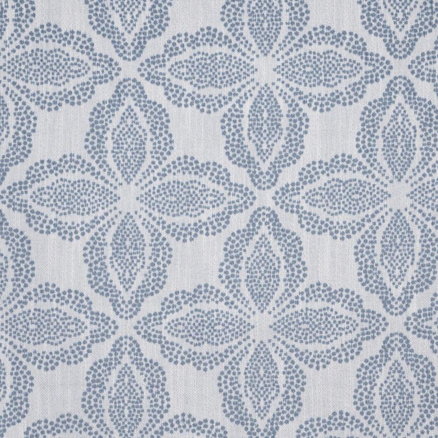 Priory # 627 Iceberg by Maxwell Designer Fabric Performance Wovens-Vol. Vii Bluejay 100% UV POLYESTER USA V-9.8" H-9.4" 55" - Swanky Fabrics -