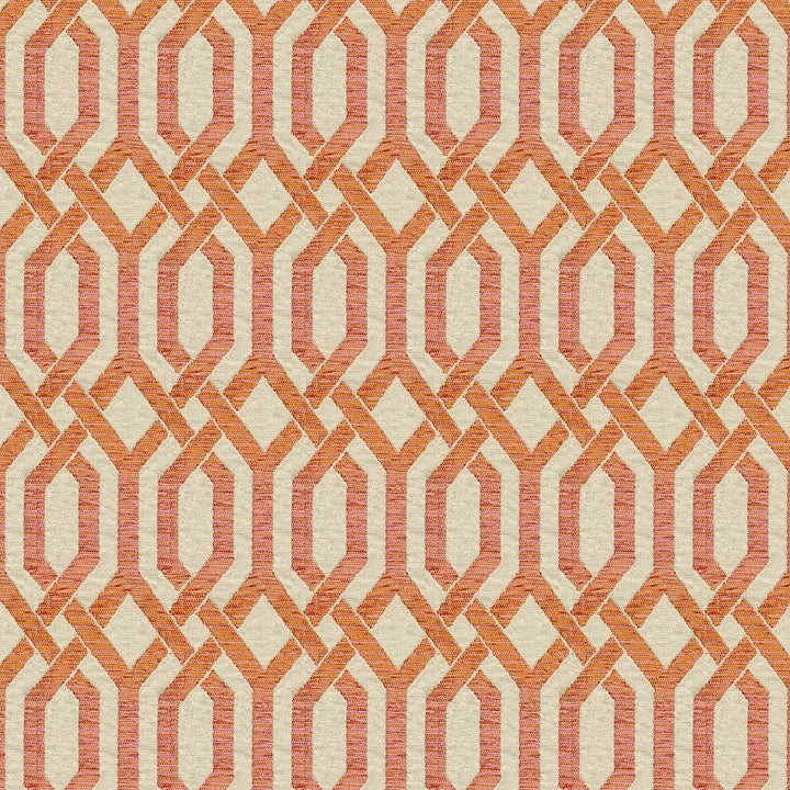 Harrison 402 Tigerlilly by ABBEYSHEA Designer Fabric 100% Polyester China 15,000 Double Rubs (Wyzenbeek) </p><p>Repeat: Horizontal: 9.2" (23.3 cm) Up the Roll and Vertical: 2.9" (7.4 cm) Across the Roll 55" (140 cm) - Swanky Fabrics -