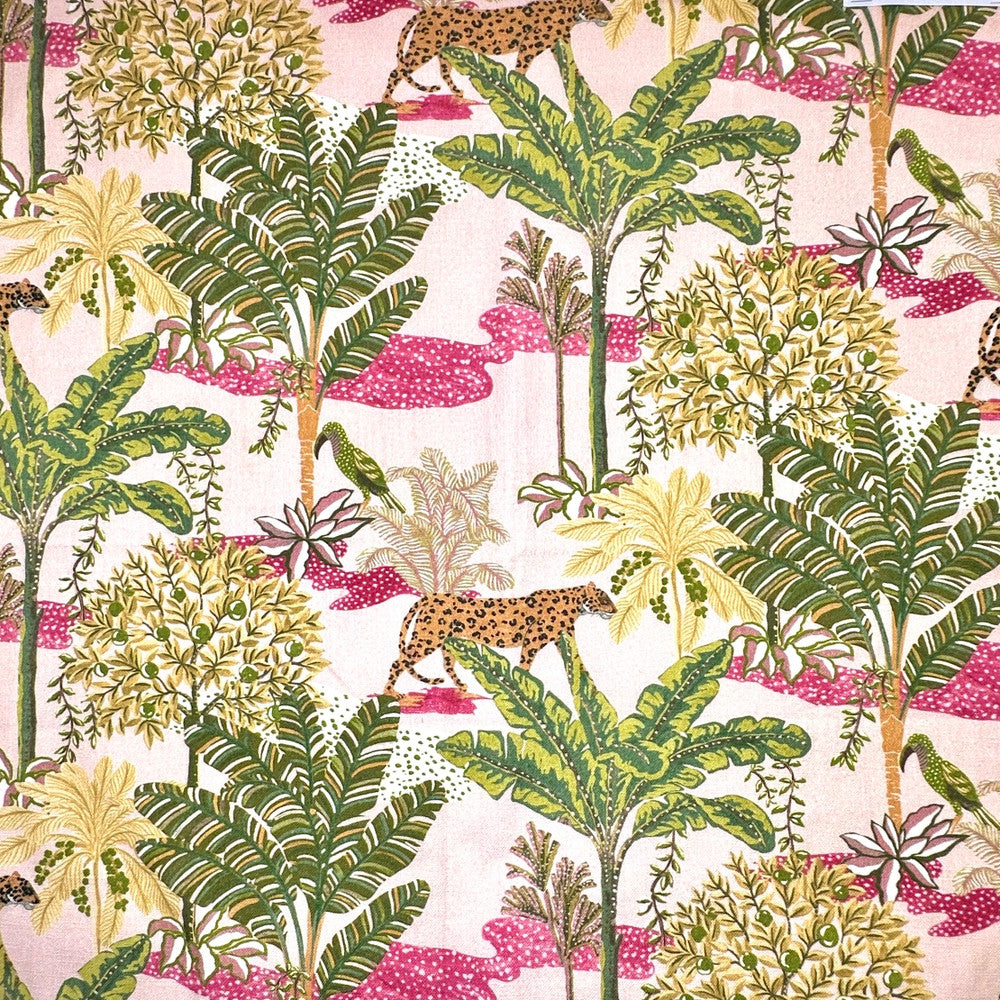 Paradise Pink Green by Europatex Fabric Paradise 100% Cotton 55.00 inches - Fabric Carolina -