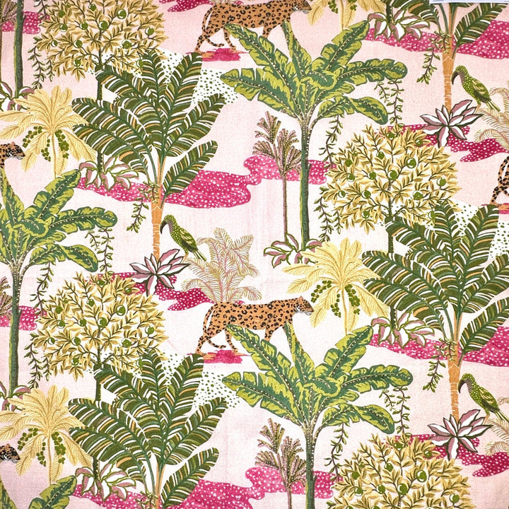 Paradise Pink Green by Europatex Fabric Paradise 100% Cotton 55.00 inches - Fabric Carolina -