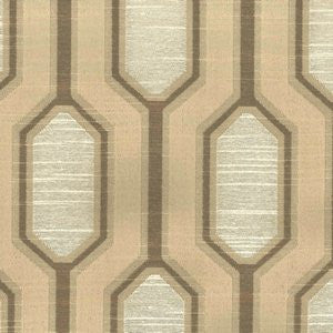 Patricia Latte by Norbar Fabric DESTINY 58% POLYESTER 42% COTTON INDIA 6 7/8"V 4 1/2"H 54 - Fabric Carolina -