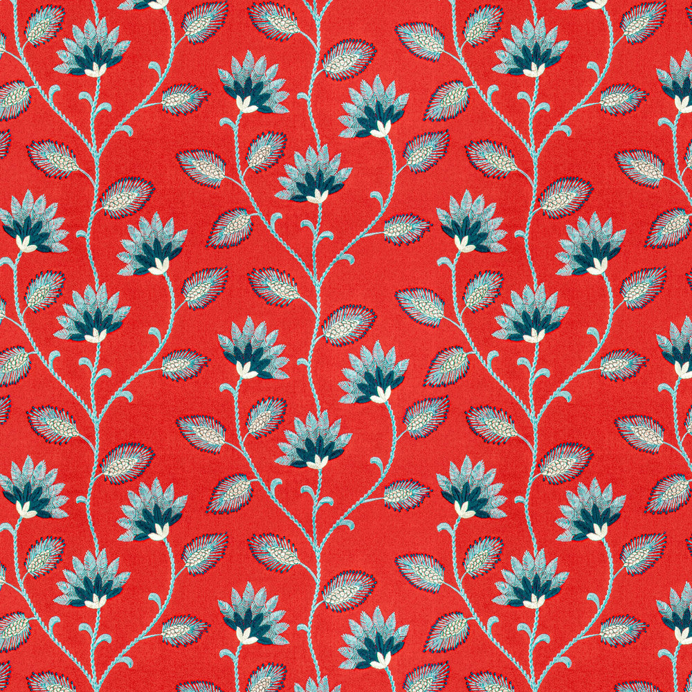 Paxton 1 Tomato by Stout Fabric COMFORTABLE LIVING PETAL/PUNCH 100%COT %VEMB INDIA Horizontal: 24.75 and Vertical: 15 50 in - Fabric Carolina -