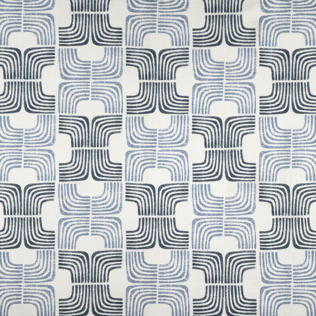 Pitney # 535 Atlantic by Maxwell Designer Fabric Color Theory-Vol. X Twilight 100% COTTON SPAIN V- 6.8" H-3.4" 54" - Swanky Fabrics -