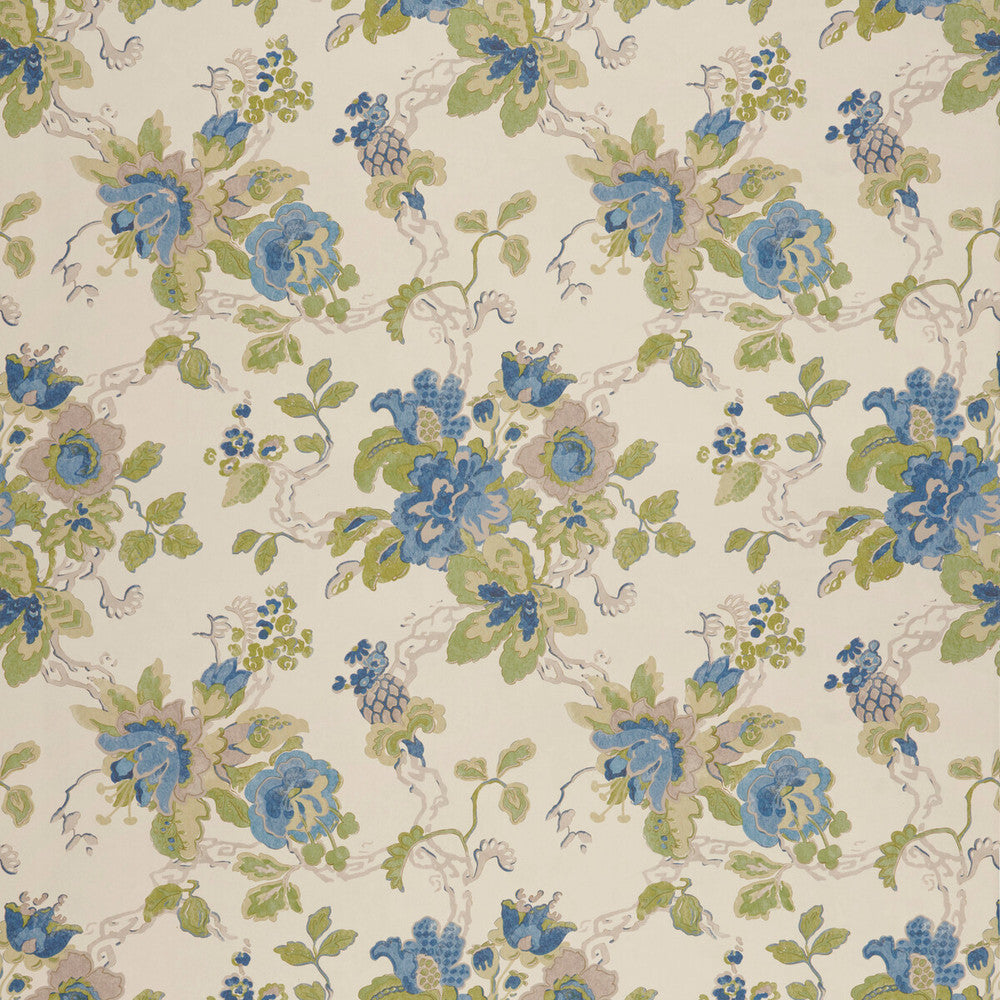 Parnham Cornflower/Lime by Lee Jofa Wallcovering BLITHFIELD CELLULOSE - 100% United Kingdom - Horizontal: 25 and Vertical: 28 51.5 - Fabric Carolina -