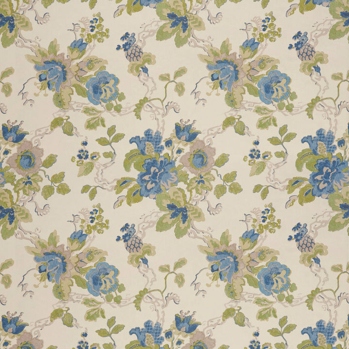 Parnham Cornflower/Lime by Lee Jofa Wallcovering BLITHFIELD CELLULOSE - 100% United Kingdom - Horizontal: 25 and Vertical: 28 51.5 - Fabric Carolina -