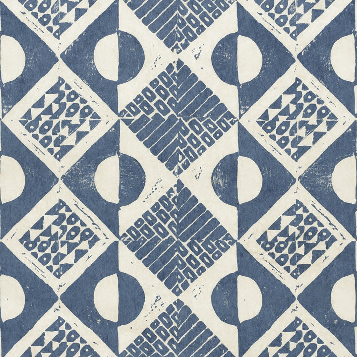 Circles And Squares Wp Azure by Lee Jofa Designer Wallcovering BLITHFIELD CELLULOSE - 100% United Kingdom - Horizontal: 13.4 and Vertical: 27.2 53.5 - Swanky Fabrics -
