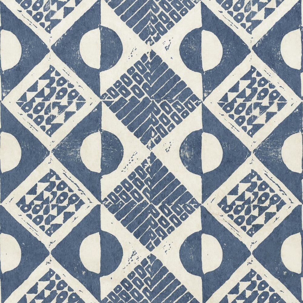 Circles And Squares Wp Azure by Lee Jofa Wallcovering BLITHFIELD CELLULOSE - 100% United Kingdom - Horizontal: 13.4 and Vertical: 27.2 53.5 - Fabric Carolina -