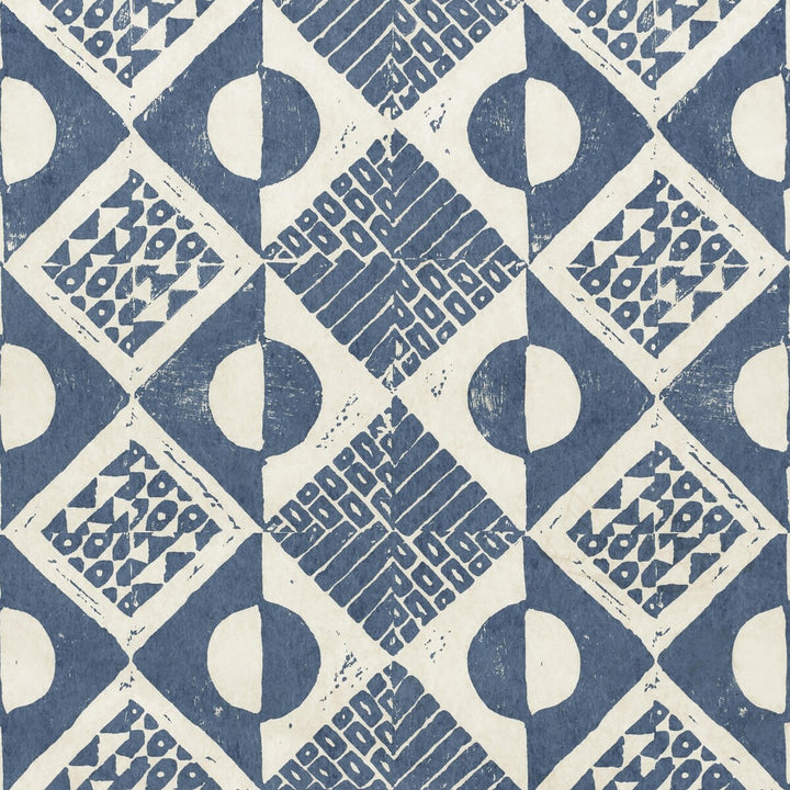 Circles And Squares Wp Azure by Lee Jofa Wallcovering BLITHFIELD CELLULOSE - 100% United Kingdom - Horizontal: 13.4 and Vertical: 27.2 53.5 - Fabric Carolina -