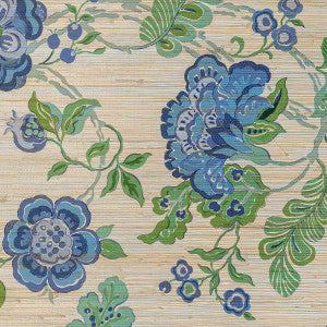 Somerset Grasscloth Blue by Lee Jofa Wallcovering