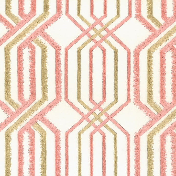 Peking 3 Tearose by Stout Fabric RAINBOW LIBRARY CORAL/BLOSSOM 100%COT %BEMB INDIA Horizontal: 8.375 and Vertical: 15.875 51.25 in - Fabric Carolina -