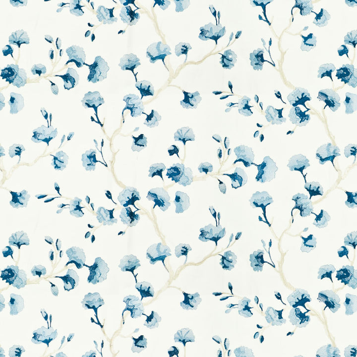 Pelzer 1 Chambray by Stout Fabric COMFORTABLE LIVING AZURE/LAKE 100%COT %BEMB INDIA </p><p>Repeat: 15.375 51.13 in - Fabric Carolina -