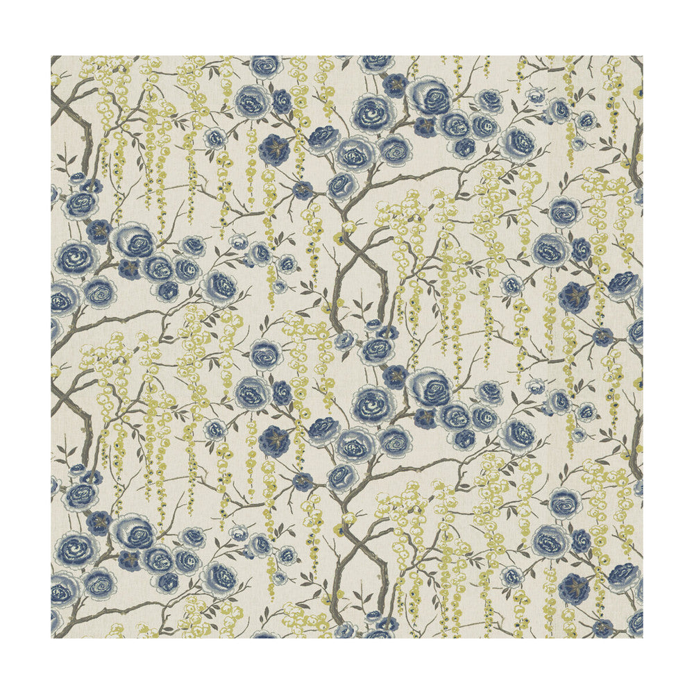Peonytree Ultramarine by Kravet Basics Fabric SARAH RICHARDSON HARMONY LINEN - 100% China MEDIUM Horizontal: 54.5 and Vertical: 27 54.5 - Fabric Carolina -
