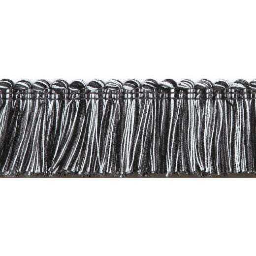 Pergola - Brushed Fringe - Black by Europatex Designer Fabric Pergola 100% Solution Dyed Acrylic China See Sample Horizontal: N/A and Vertical: N/A 1.50 inches  - Swanky Fabrics -
