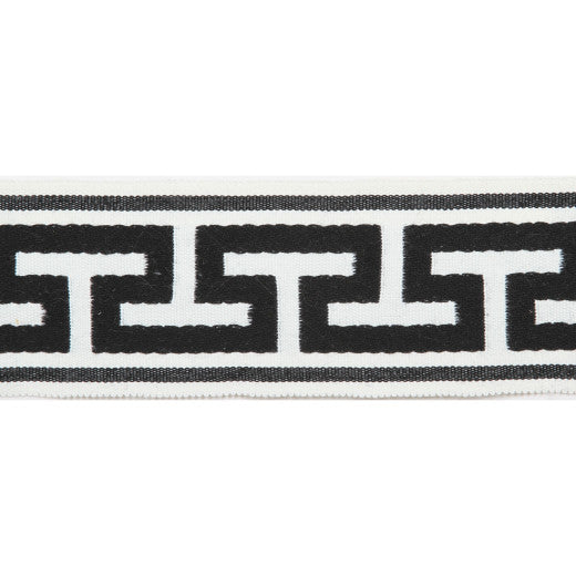 Pergola - Embroidered Tape - Black by Europatex Fabric Pergola 100% Solution Dyed Acrylic China See Sample Horizontal: N/A and Vertical: N/A 2.75 inches  - Fabric Carolina -