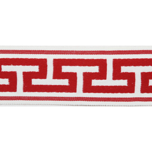 Pergola - Embroidered Tape - Cranberry by Europatex Fabric Pergola 100% Solution Dyed Acrylic China See Sample Horizontal: N/A and Vertical: N/A 2.75 inches  - Fabric Carolina -