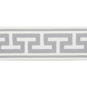 Pergola Embroidered Tape Gray by Europatex Fabric