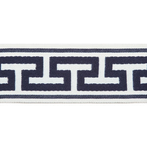 Pergola Embroidered Tape Marine by Europatex Fabric