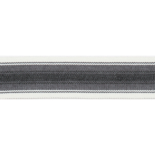 Pergola - Striped Tape - Black by Europatex Fabric Pergola 100% Solution Dyed Acrylic China See Sample Horizontal: N/A and Vertical: N/A 1.50 inches  - Fabric Carolina -
