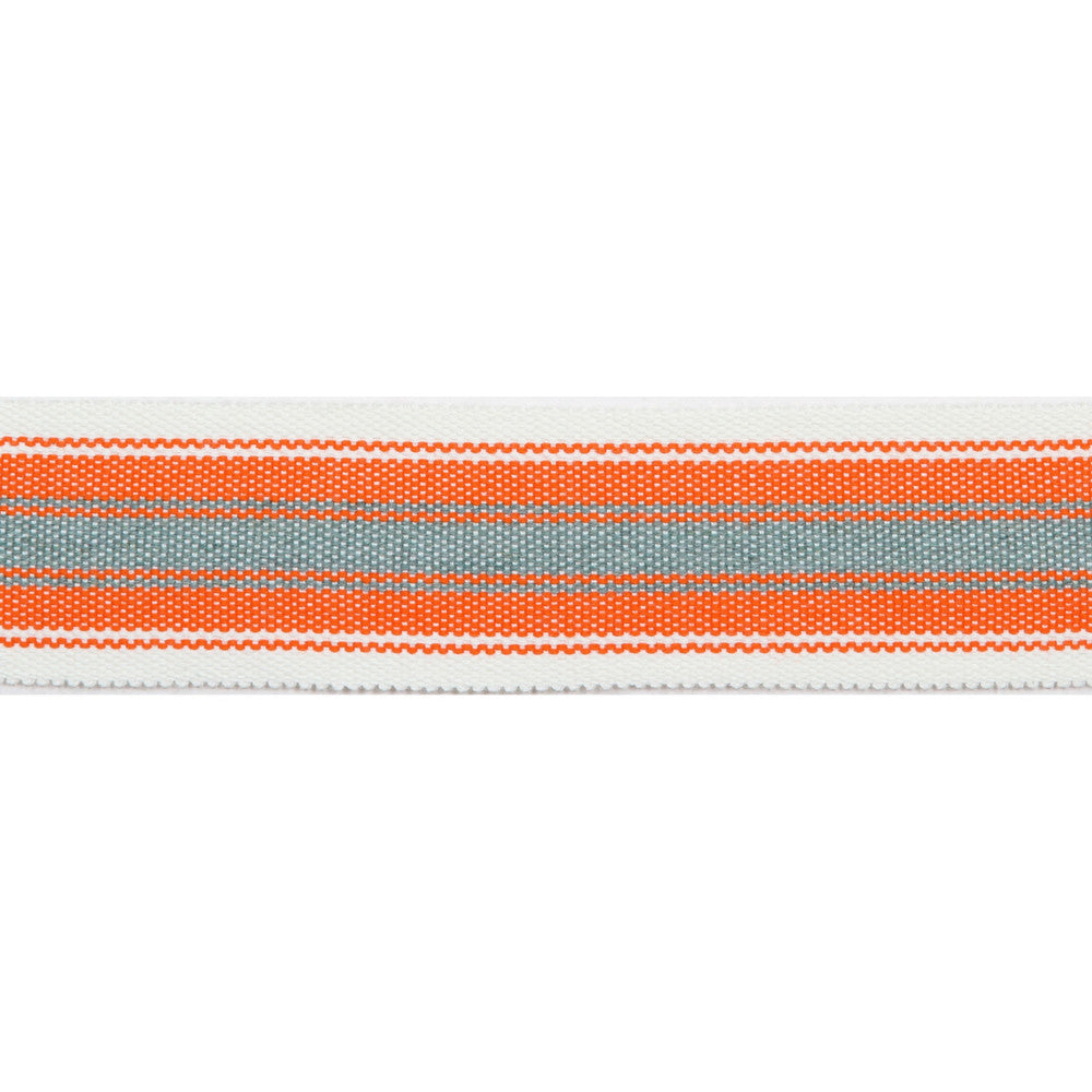 Pergola Striped Tape Coral by Europatex Designer Fabric Pergola 100% Solution Dyed Acrylic 1.50 inches - Swanky Fabrics -