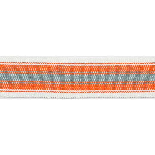 Pergola - Striped Tape - Coral by Europatex Designer Fabric Pergola 100% Solution Dyed Acrylic China See Sample Horizontal: N/A and Vertical: N/A 1.50 inches  - Swanky Fabrics -