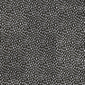 Petite Black by Norbar Designer Fabric SOLEIL 100% HIGH UV POLYESTER 4 3/4"V 5"H 54" - Swanky Fabrics -