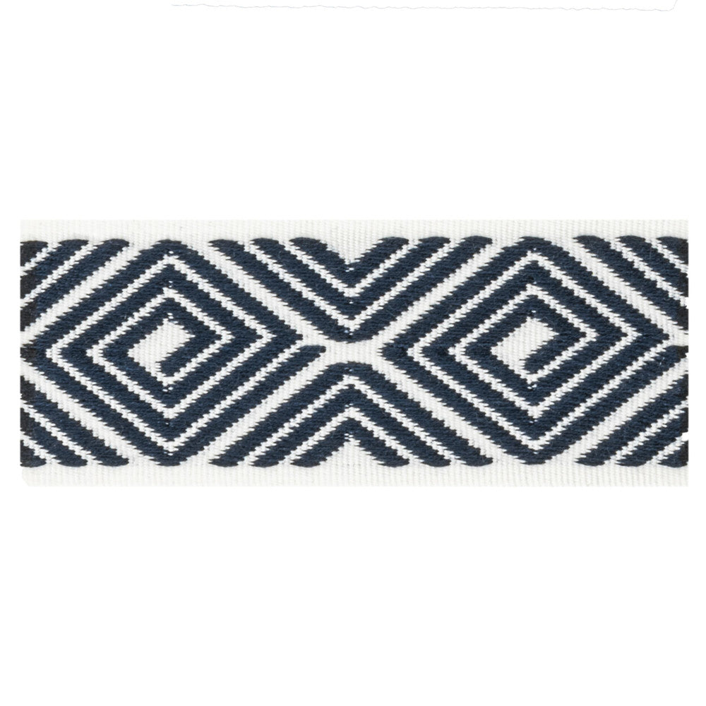 Petty 1 Indigo by Stout Trim VISIONS OF COLOR TRIM 83%SVI 17%POL TURKEY Horizontal: 2.250 and Vertical: 0.000 1.62 in - Fabric Carolina -