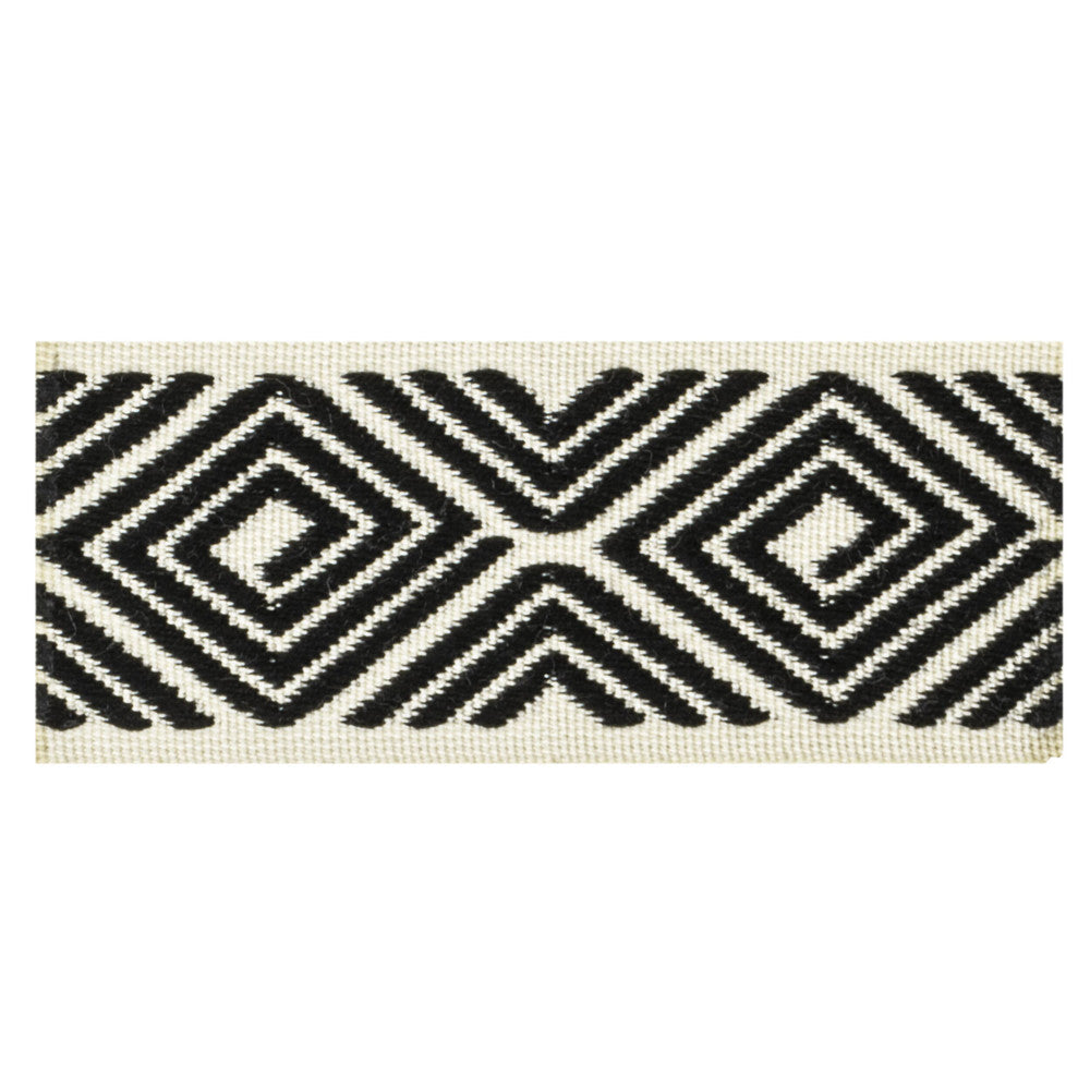 Petty 2 Ebony by Stout Trim Stout Trim Petty 2 EbonyTrim VISIONS OF COLOR TRIM 83%SVI 17%POL TURKEY </p><p>Repeat: H: 2.250, V: 0.000 1.62 in - Fabric Carolina -