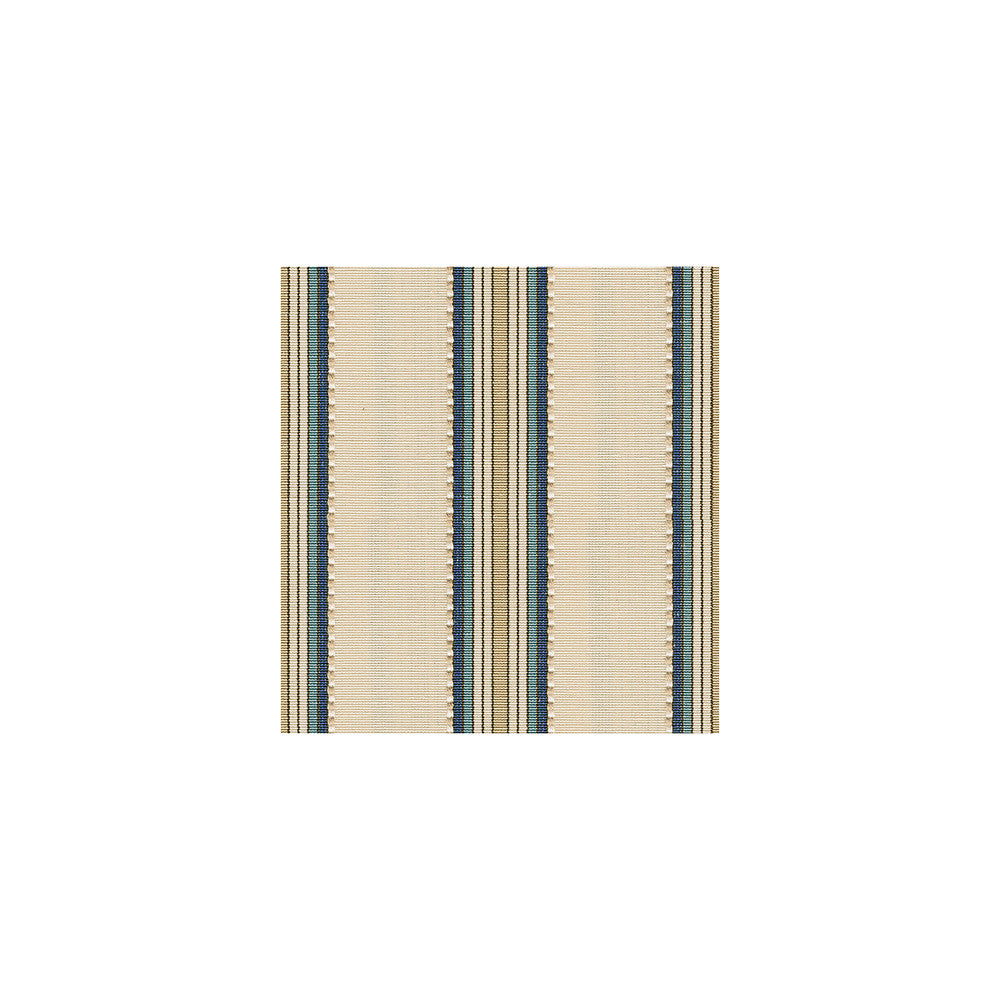 Sarala Oatmeal/Indigo by Baker Lifestyle Fabric THE ECHO DESIGN COLLECTION COTTON - 50%;POLYESTER - 50% Turkey MEDIUM Horizontal: 2.5 and Vertical: 54 - Fabric Carolina -